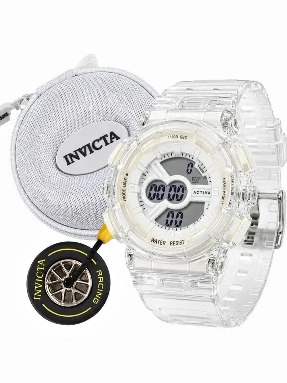 Invicta Activa Cyber Drift Clear Analog-Digital Watch NWT